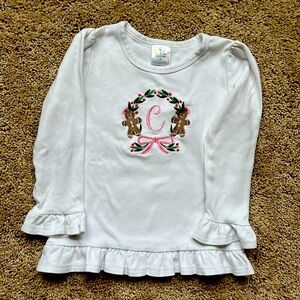 Size 4T heavyweight cotton long sleeve pullover top - adorable!